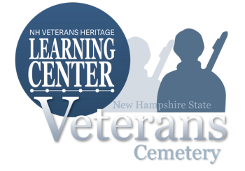 Logo for NH Veterans Heritage Learning Center and New Hampshire State Veterans Cemetery.
