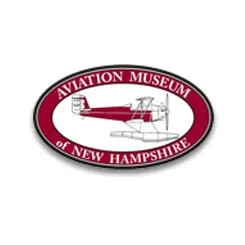 Logo of the Aviation Museum of New Hampshire with a vintage airplane illustration.