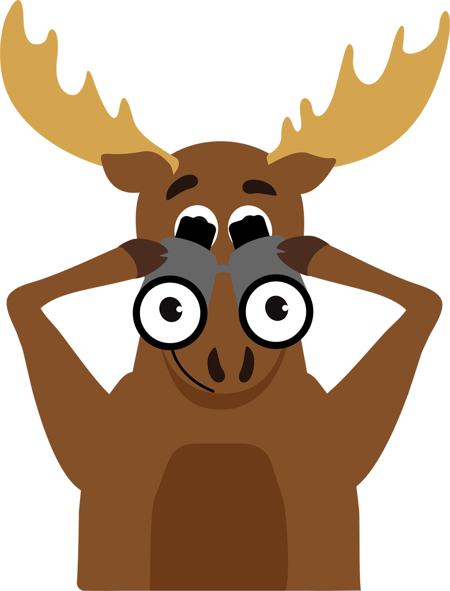 Mason looking though binoculars